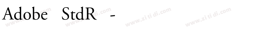 Adobe 黑体StdR 常规字体转换